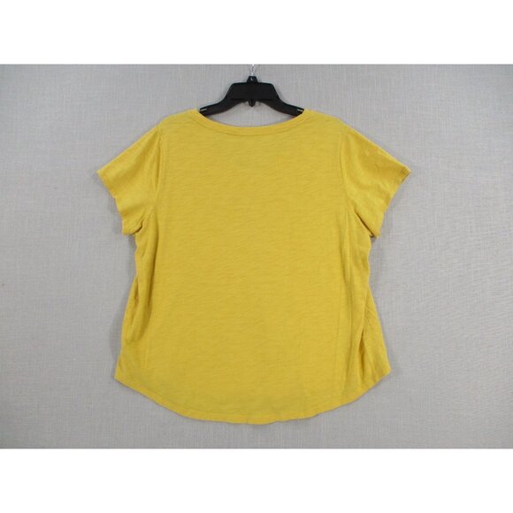 Old Navy Flannels Pumpkins Bonfires Autumn Graphic Tee Shirt Womens XL Yellow - Picture 7 of 8